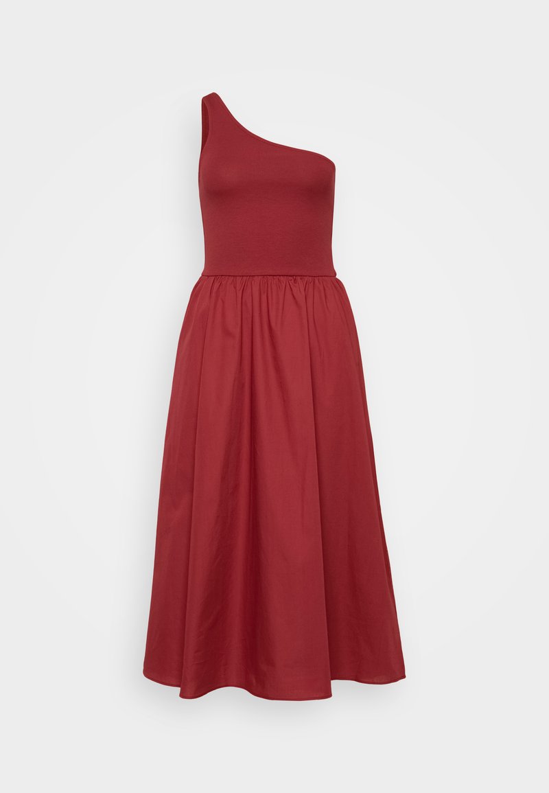 Ruby One Shoulder ONLY Tall ONLIRIS LIFE ONE SHOULDER DRESS - Day dress - ruby wine/red ...