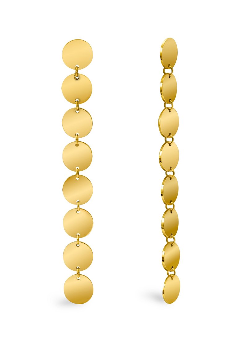 SINGULARU Orecchini Lunghi A Cerchi Specchiati 8 Soli In Acciaio Inox O Placcato Oro 18kt – Gioielli Donna Eleganti E Resistenti
