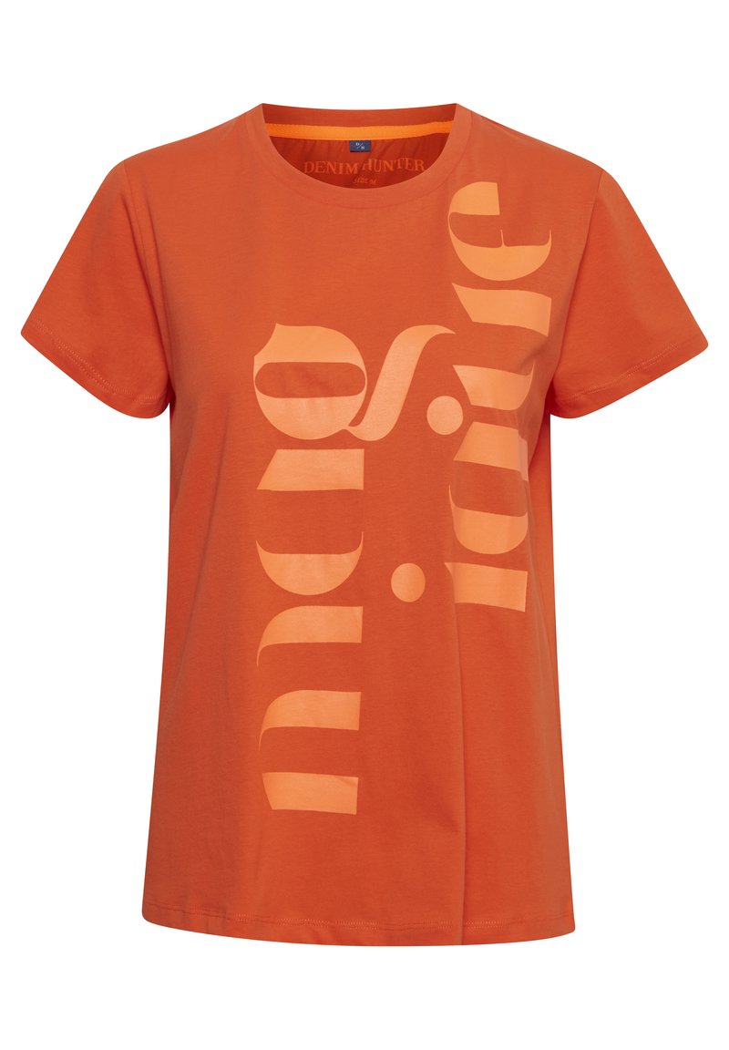 Denim Hunter T-shirt print oranje