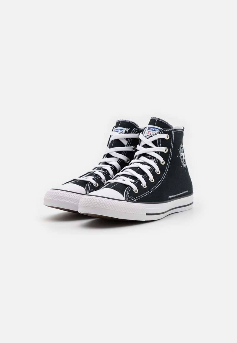 Converse CHUCK TAYLOR ALL - altas black/university red/white/negro - Zalando.es