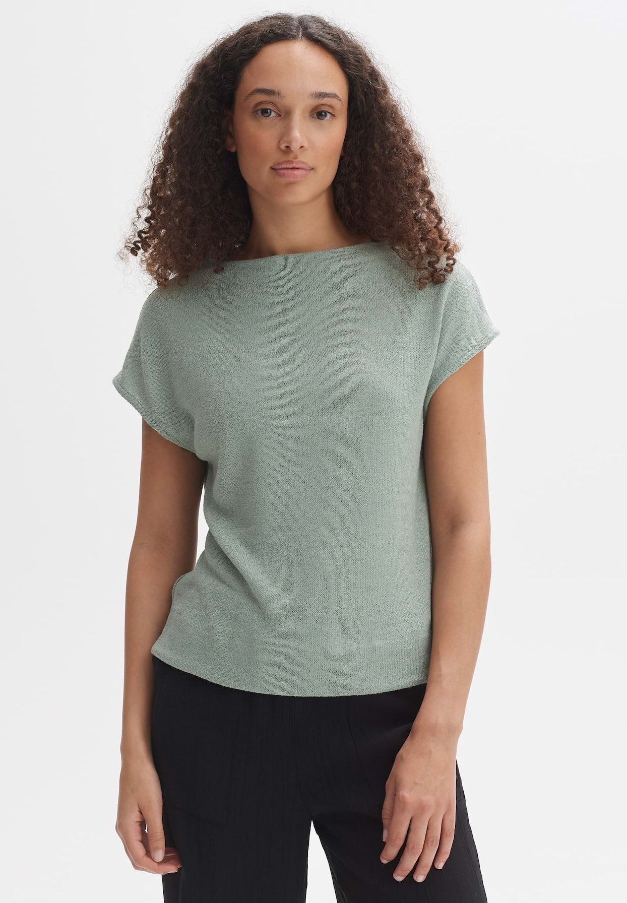 aqua green top