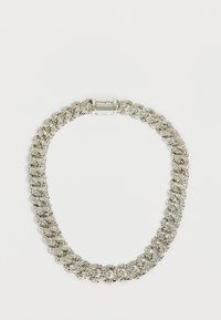 HAMMERED CUBAN NECKLACE - Colar - white/silver-coloured