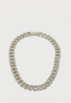 HAMMERED CUBAN NECKLACE - Verižica - white/silver-coloured