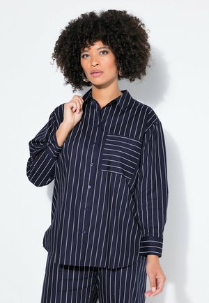 NADELSTREIFEN HERZEN LANGARM - Overhemdblouse - dark blue