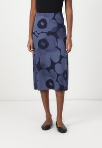 Marimekko - KORKEAT AKVARELLI UNIKKO - Maxi skirt - dark blue/blue Thumbnail Image 1
