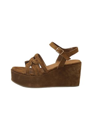 Platform sandals - camoscio