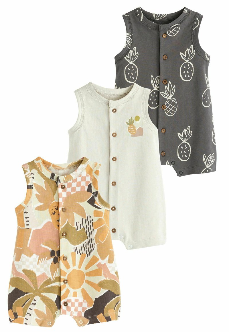 Next 3 PACK  - REGULAR FIT - Buksedragter - monochrome palm