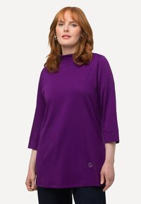Ulla Popken CLASSIC STEHKRAGEN 3/4-ARM - Langarmshirt - purple