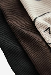 Next 3 PACK - Leggings - Byxor - black brown happy