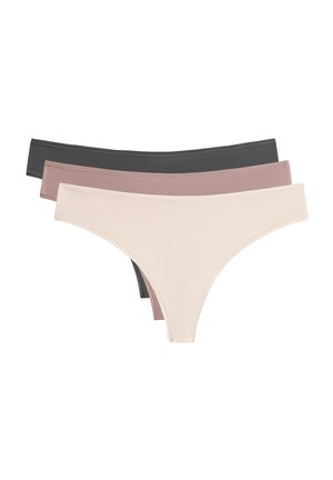 3PK - G-strenge - mottled dark grey