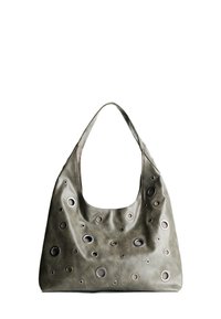 EYELETS - Handbag - mottled dark grey