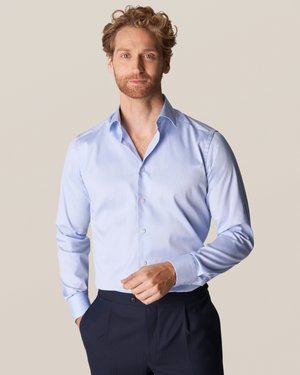 SLIM FIT SIGNATURE TWILL - Finskjorte - blue