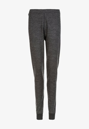 Grijze, lichtgewicht joggerbroeken met een taps toelopende vorm, gemaakt van zacht, gestructureerd materiaal; heeft een elastische tailleband en cuffs bij de enkels.