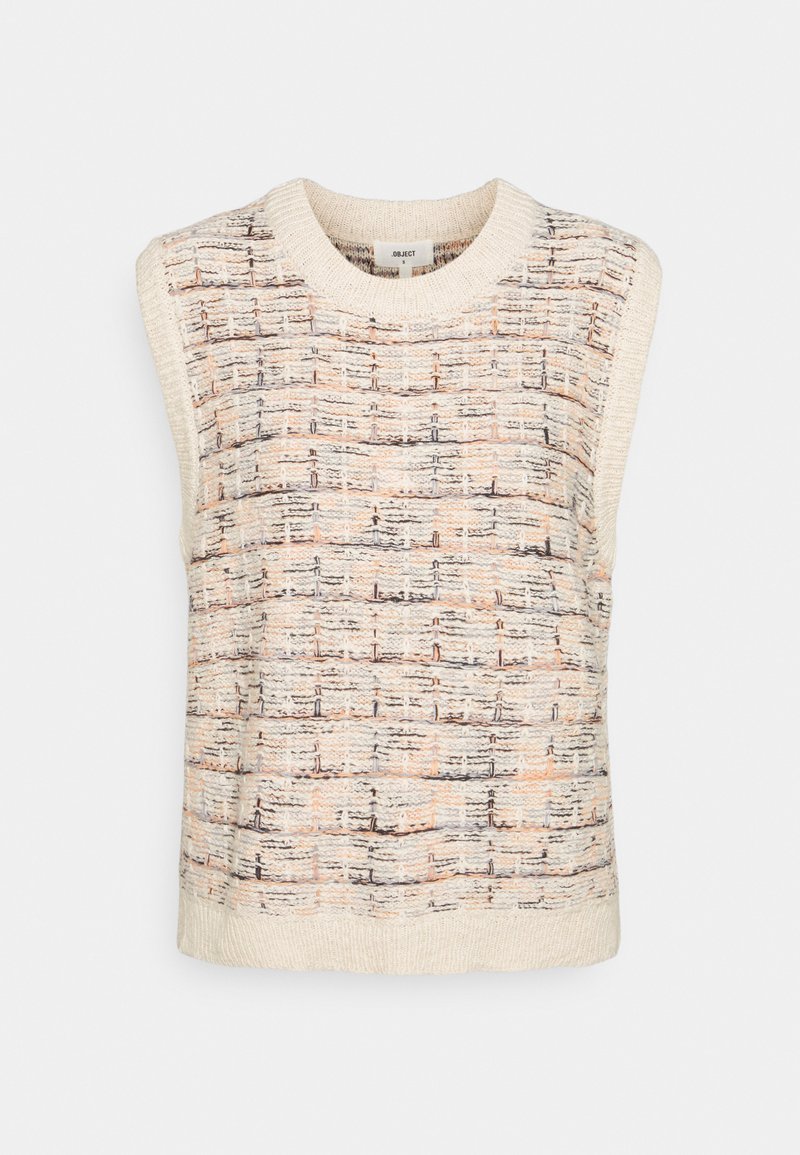 Damen Strickjacken | Object OBJEDELMIRAKNIT WAISTCOAT Strickpullover cloud dancer/multi melange/mehrfarbig - UO83524 Damen Strickjacken | Object OBJEDELMIRAKNIT WAISTCOAT Strickpullover cloud dancer/multi melange/mehrfarbig - UO83524