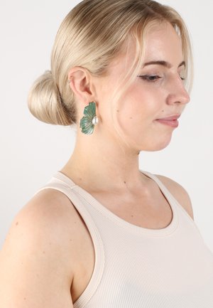 TRISA Accessoires STATEMENT - Orecchini - green/gold-coloured