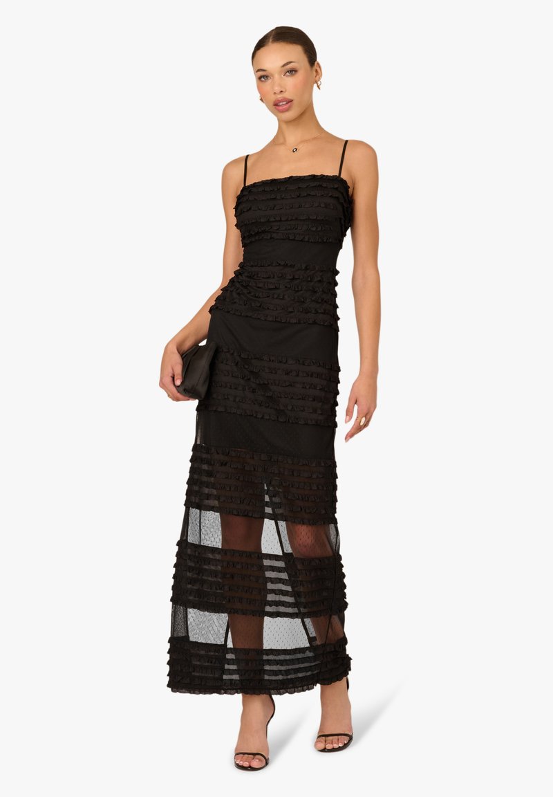 what to wear with black velvet dress Black Velvet Dress – Golden Embroidery & Lace Neckline – Vintage Aesthetic Outfit Black(Pre-Sale 15days) / XL main image 0