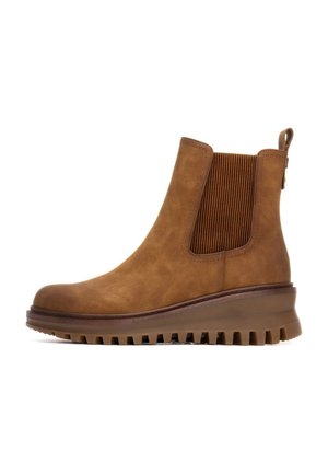 Botines de cuña - camel