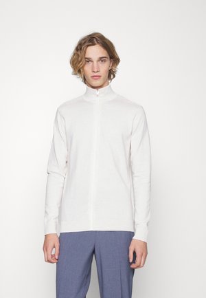 SLHBERG FULL ZIP CARDIGAN - Neuletakki - egret melange