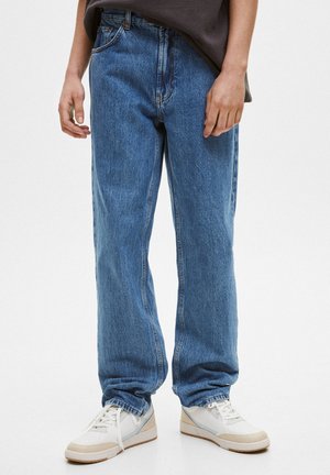 WIDE - Straight leg -farkut - dark blue denim