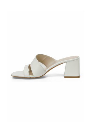 OUTERWEAR - Heeled mules - white