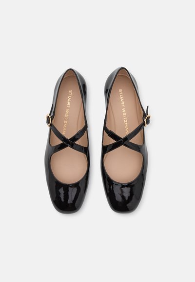 Stuart Weitzman CLEM FLAT - Ballerina's met enkelbandjes - black