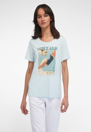 T-shirt con stampa - hellblau
