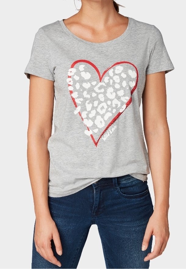 TOM TAILOR T-shirt imprimé - silver-coloured