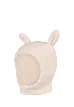 Sterntaler, SCHALMÜTZE HASENOHREN AUS TEDDYFLAUSCH MIT KLETTVERSCHLUSS UNISEX - Balaclava - ecru