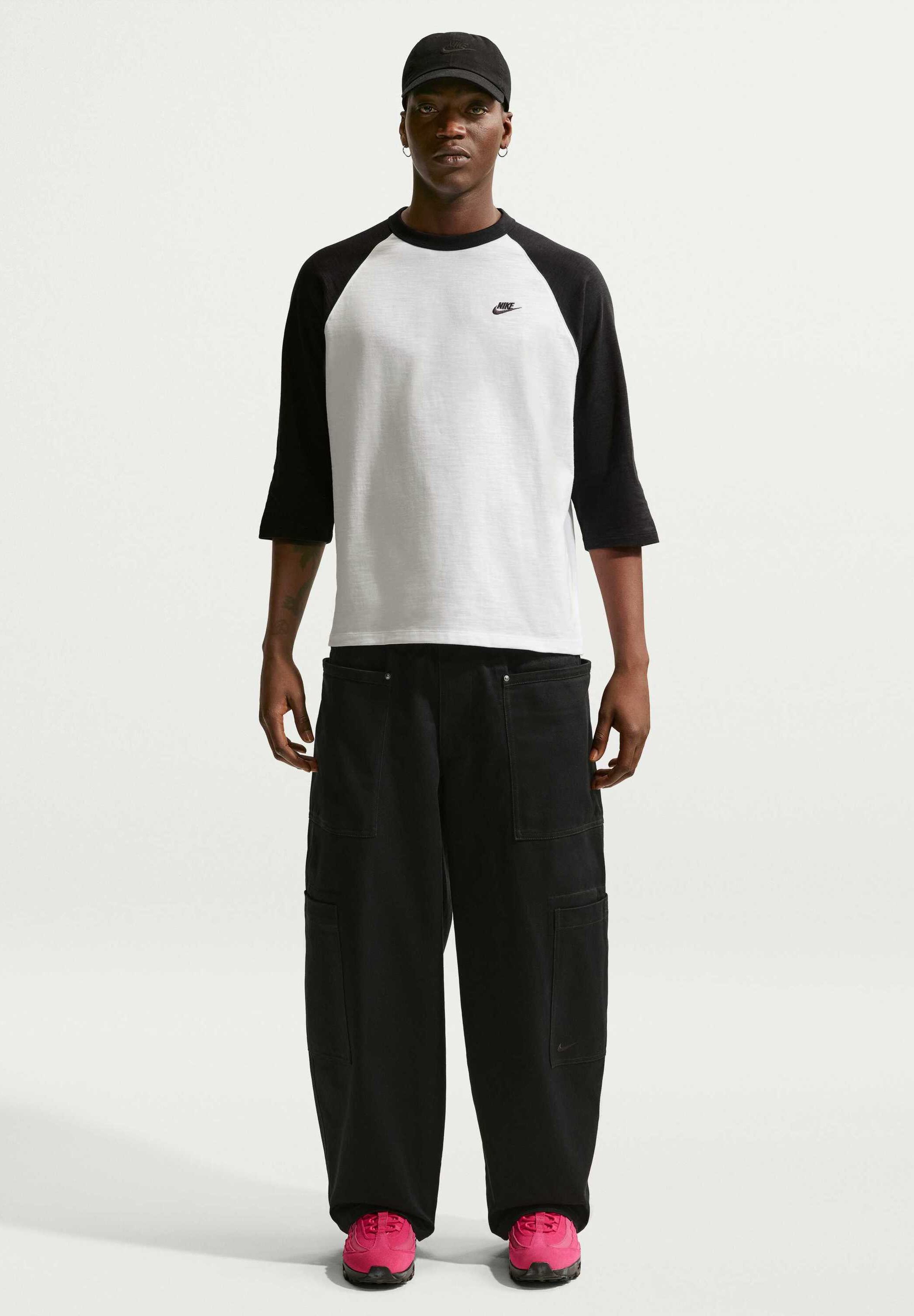Nike Sportswear CLUB RAGLAN - Top s dlouhým rukávem - black/white/black