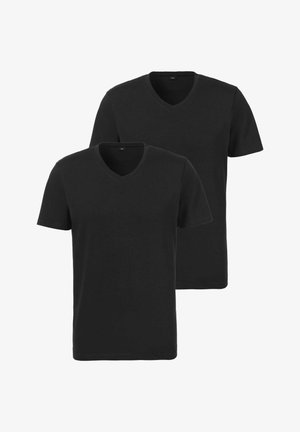 s.Oliver 2 PACK - T-shirt basic - schwarz