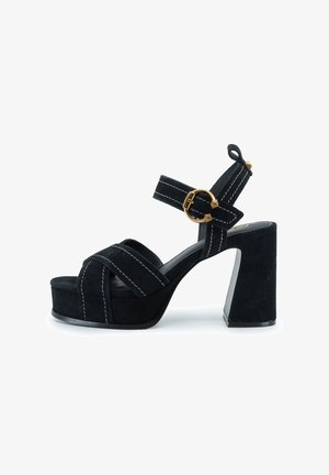 Ash, Sandali con plateau - black