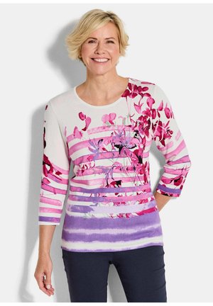 PFLEGELEICHTER PULLOVER MIT AUSSCHNITT - Trui - rosé patterned