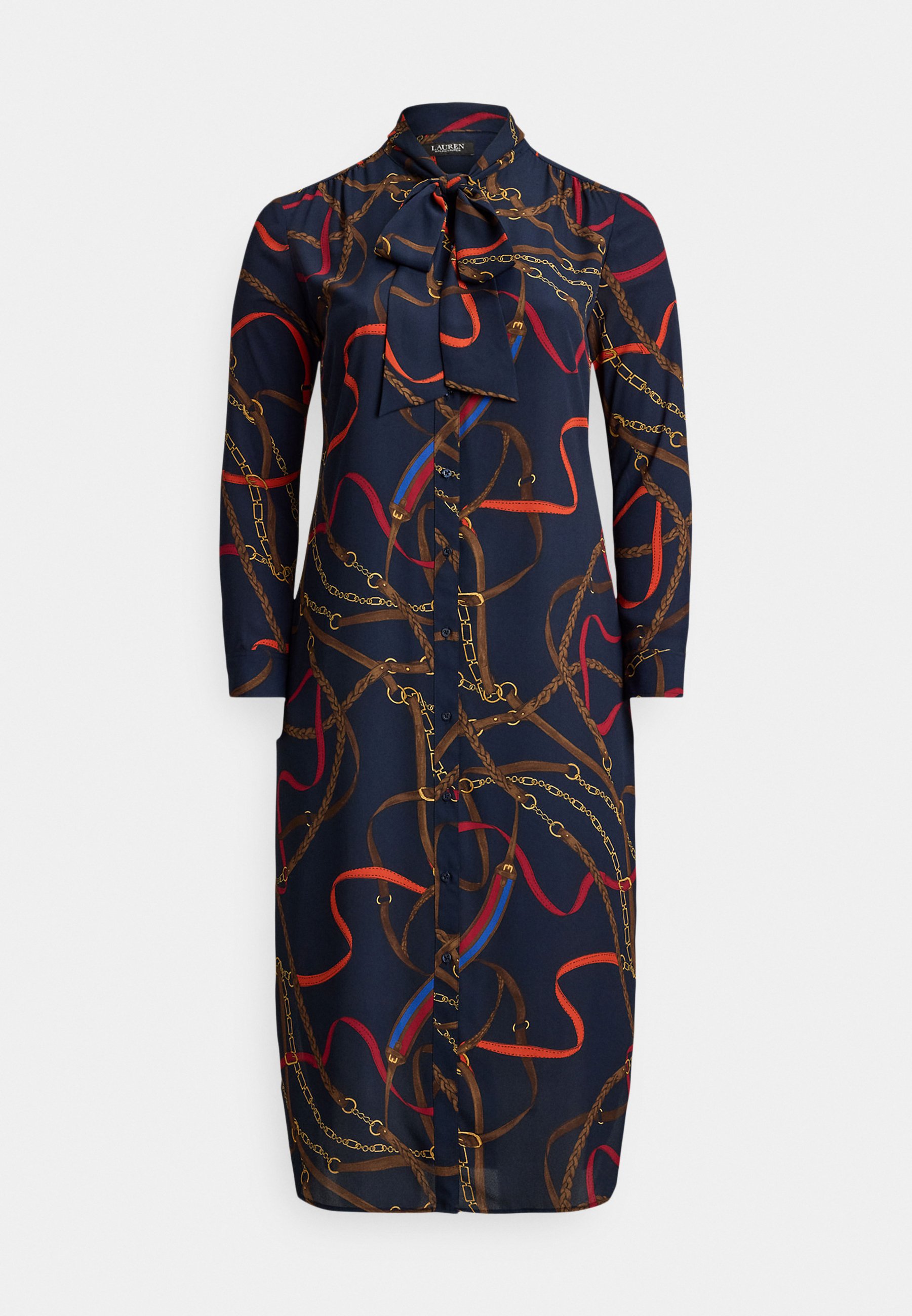 tie neck shirt dress