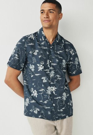 FLORAL SHORT SLEEVE - REGULAR FIT - Krekls - navy blue