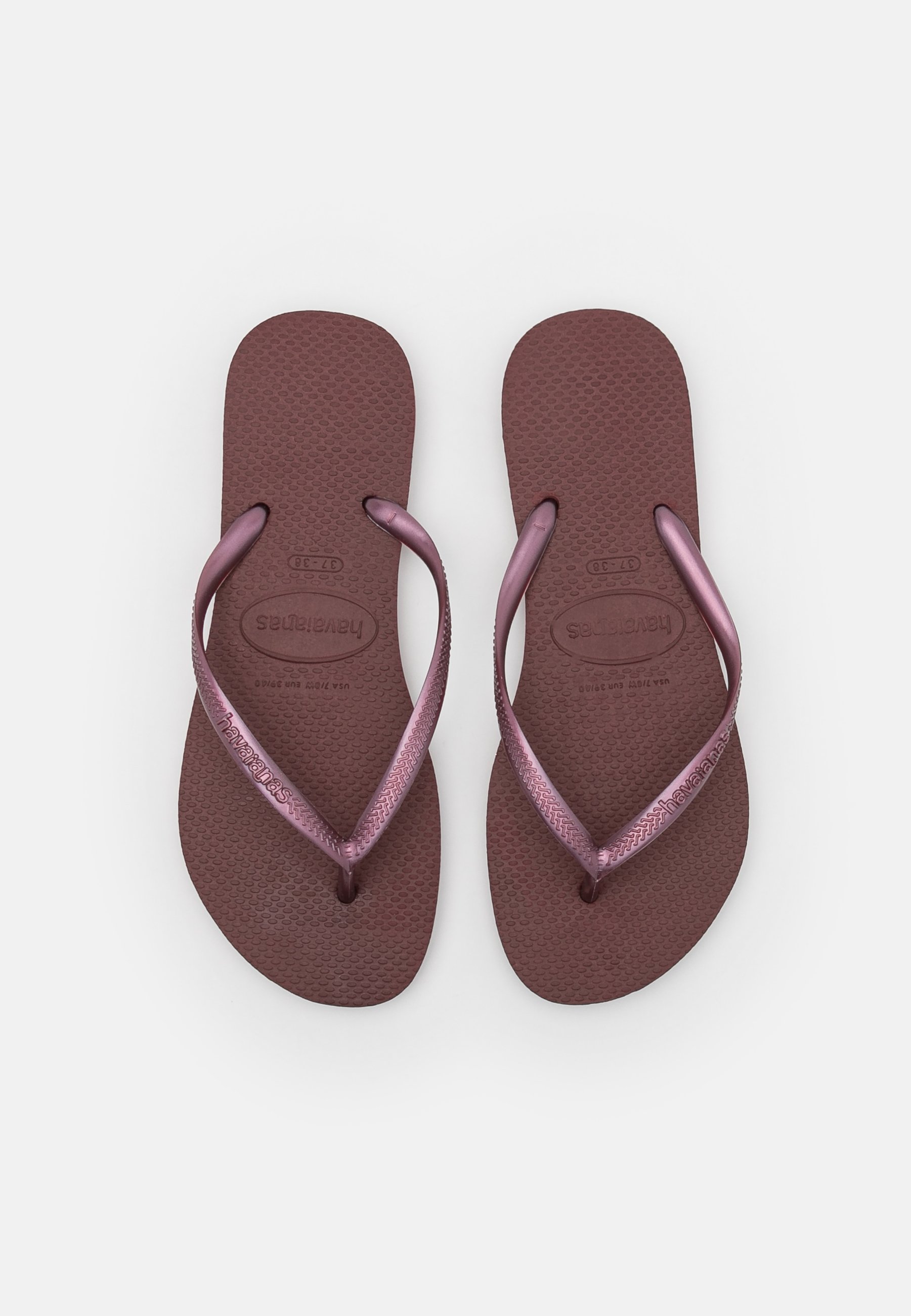 Havaianas SLIM - Teenslippers - grape wine/bordeauxrood - Zalando.nl