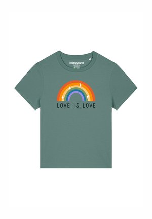 watapparel, LOVE IS LOVE - T-shirt print - green bay