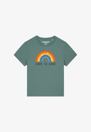 watapparel, LOVE IS LOVE - T-shirt print - green bay