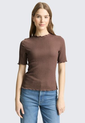 TOM TAILOR DENIM CRINKLE - Blouse - taupe brown