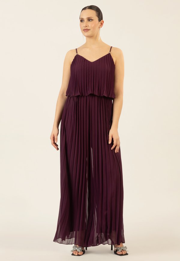 PLISSEEOVERALL - Jumpsuit - pflaume