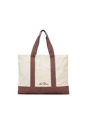 Les Deux SIGNATURE TOTE BAG UNISEX - Geantă de pânză - brown/off-white