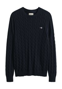 CABLE C NECK - Neule - evening blue