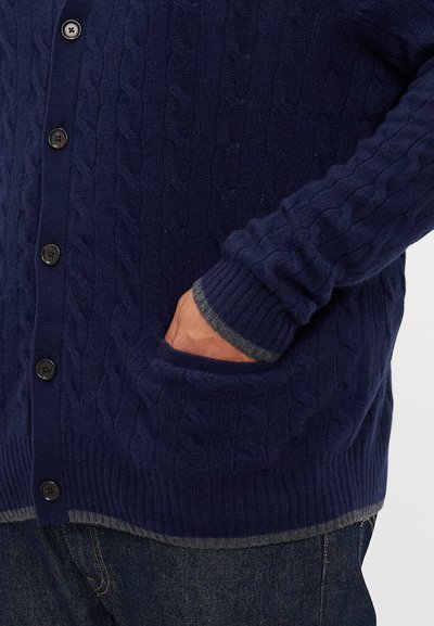 Polo Ralph Lauren Big & Tall LONG SLEEVE CARDIGAN - Kardiganas - navy