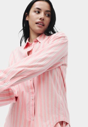 Marks & Spencer, YD STRIPE POPLIN/ CAMBRIC LS PJ SHIRT. - Nachtwäsche Shirt - pink mix