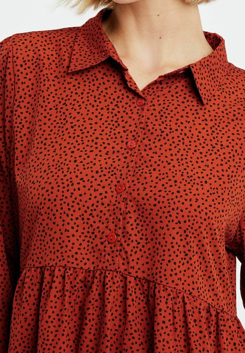 burnt orange denim dress Rust Denim Dress