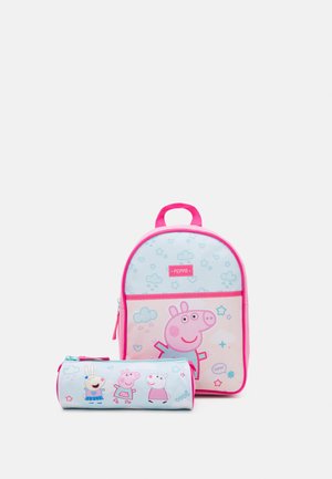 BACKPACK PEPPA PIG ROLL WITH ME SMALL AND PEPPA PIG PENCIL CASE SET - Rucksack - pink