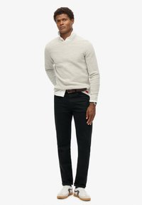 Superdry & Co TEXTURED CREW - Trui - light grey heather