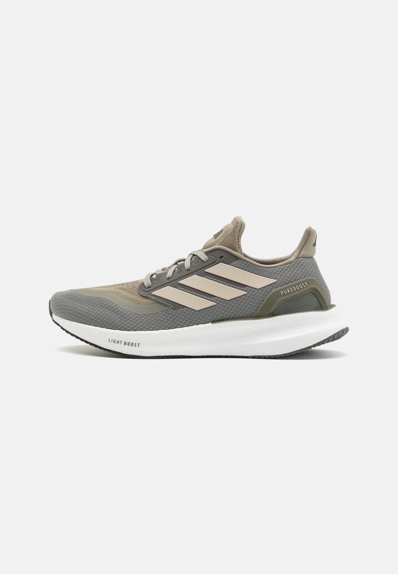 adidas Performance PUREBOOST 5 - Scarpe da corsa su strada - silver pebble/wonder beige/olive strata