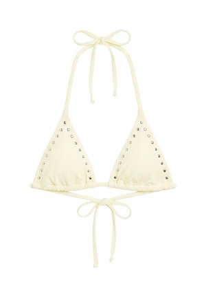 PULL&BEAR, TRIANGLE STUDED - BIKINI TOP - Haut de bikini - yellow