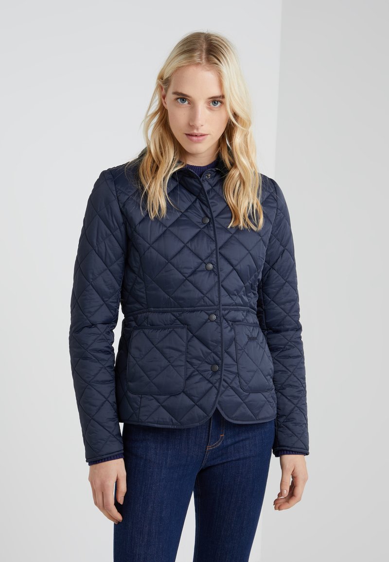 Barbour DEVERON QUILT - Jachetă subțire - navy/pale pink