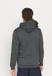 adidas Performance ESSENTIALS 3 STRIPES FULL ZIP - Camisola com fecho - dark grey heather
